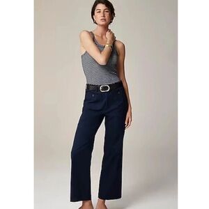 J. Crew Sailor Slim Wide Leg Chino- Navy
